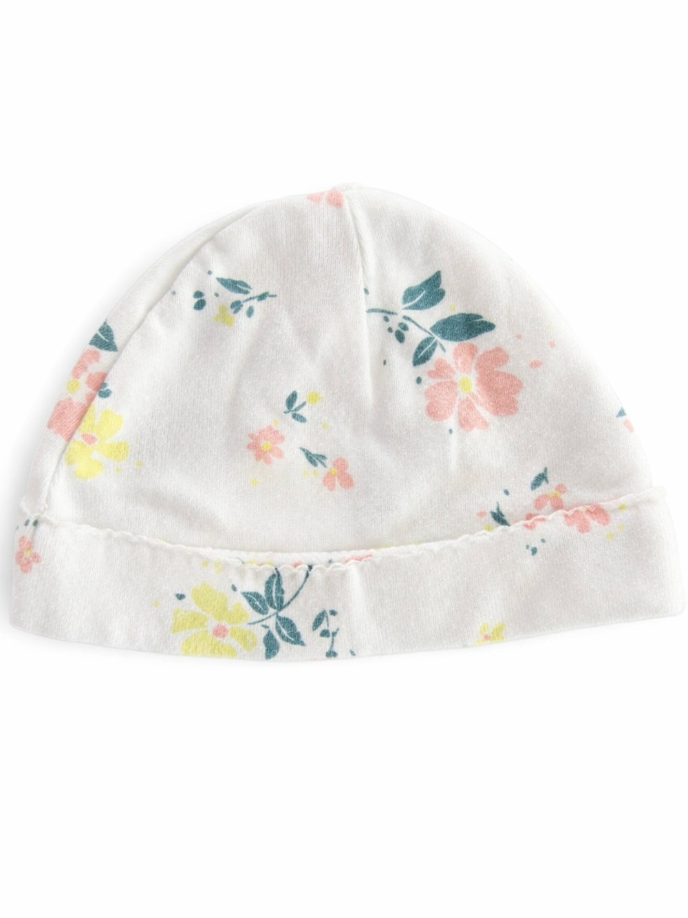 10/$15 Carter's White Floral Baby Beanie Size 0-3 Months